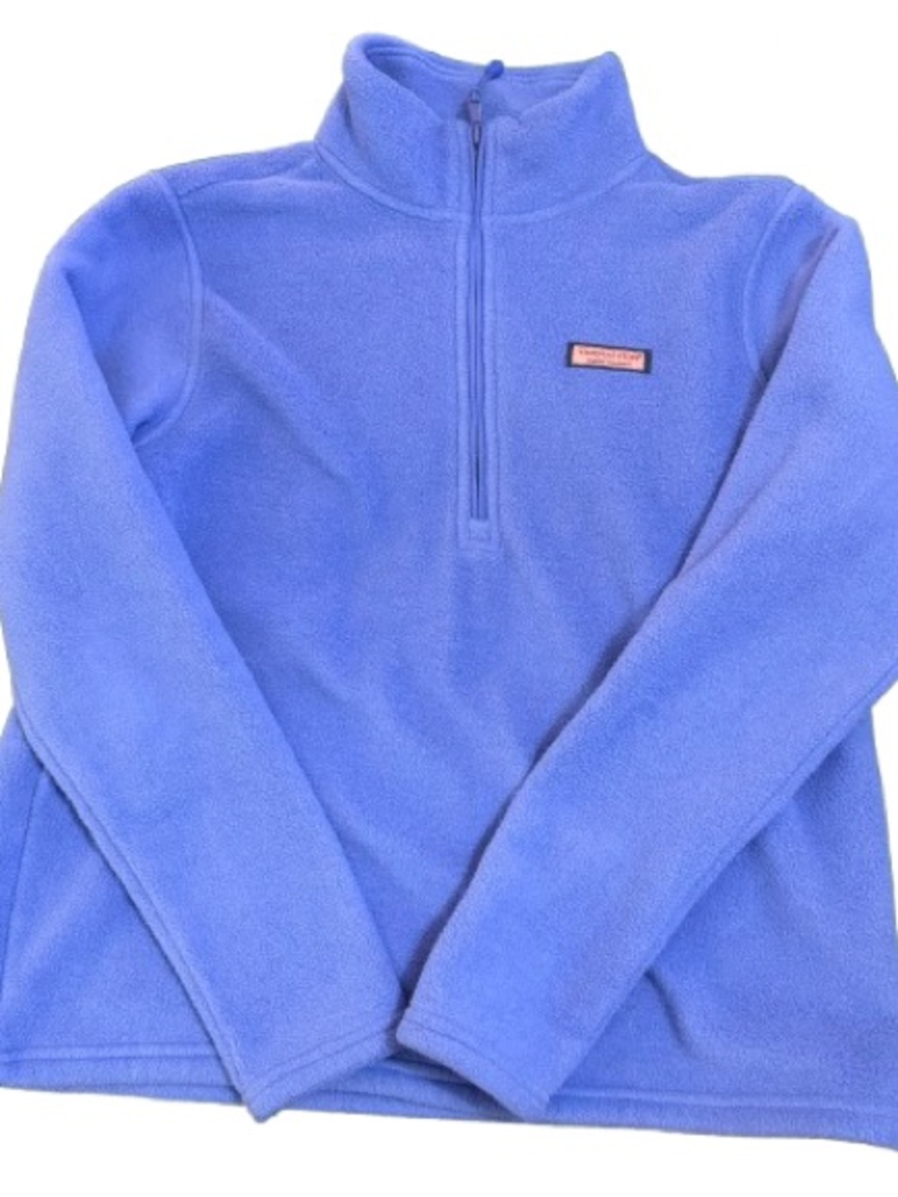 Vineyard Vines Shep Shirt Women's M Periwinkle Blue Fleece Quarter Zip Pullover